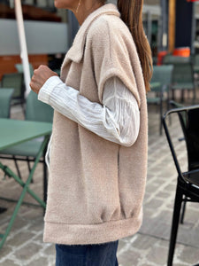 Veste sans manches LYNA Beige clair