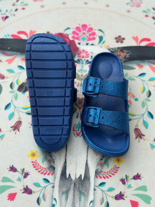 Sandales pailletées DINA bleu