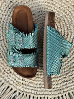 Charger l'image dans la galerie, Sandales ELVIRA Turquoise
