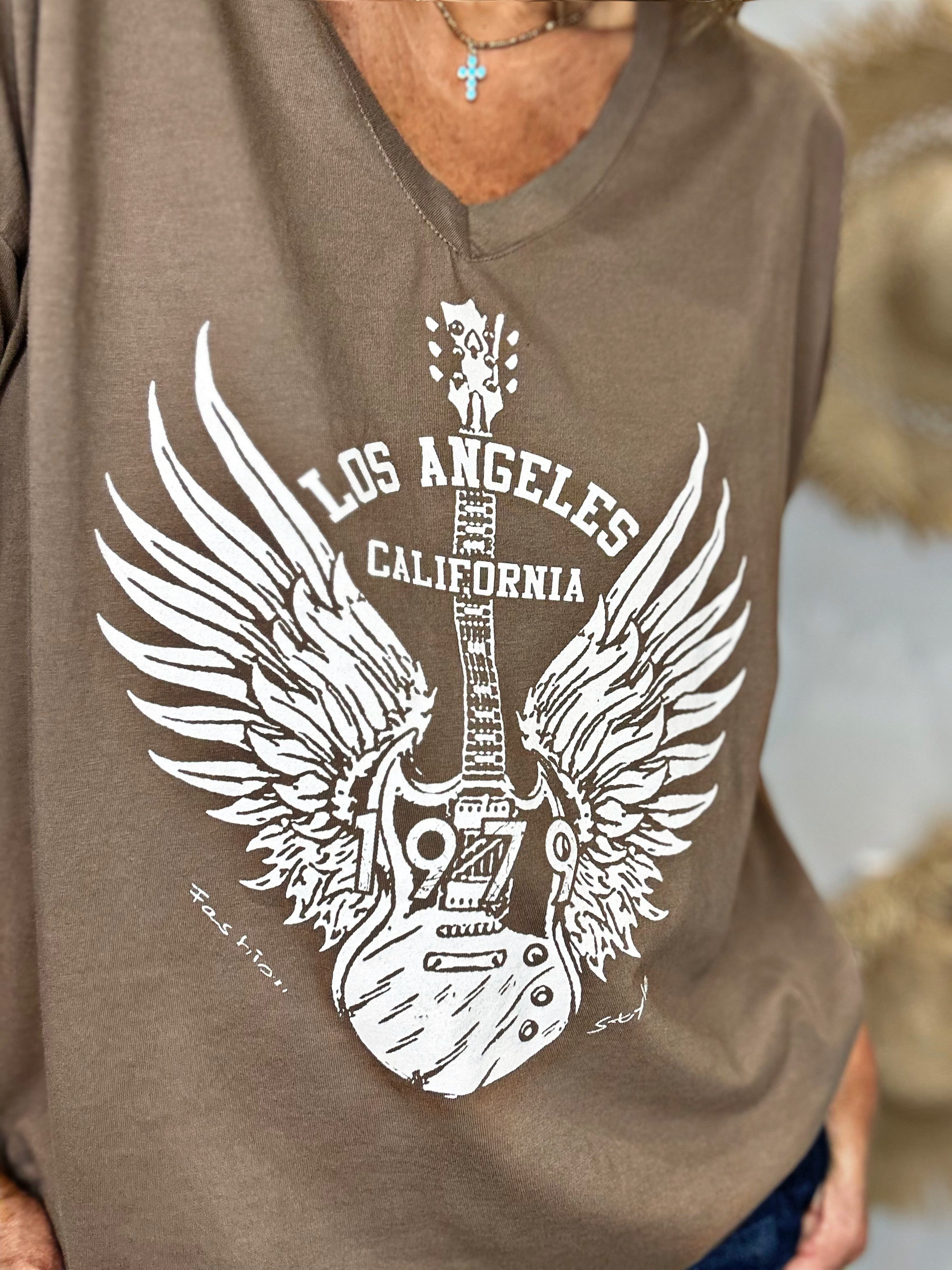 Tee shirt LOS ANGELES Taupe