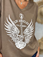 Charger l&#39;image dans la galerie, Tee shirt LOS ANGELES Taupe
