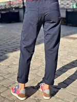 Charger l'image dans la galerie, Pantalon jogging MIKO Marine taille élastiquée bandes pailletées
