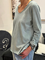Charger l'image dans la galerie, T-shirt manches longues Kaki clair- ILONA

