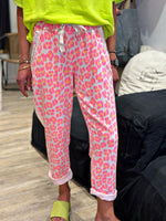 Charger l&#39;image dans la galerie, Pantalon CALYPSO Fuchsia Orange Ecru
