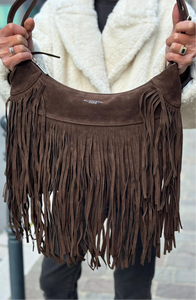 Sac à franges SAVANA Choco