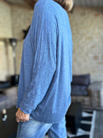 Charger l'image dans la galerie, Pull doux MARCO Bleu jeans
