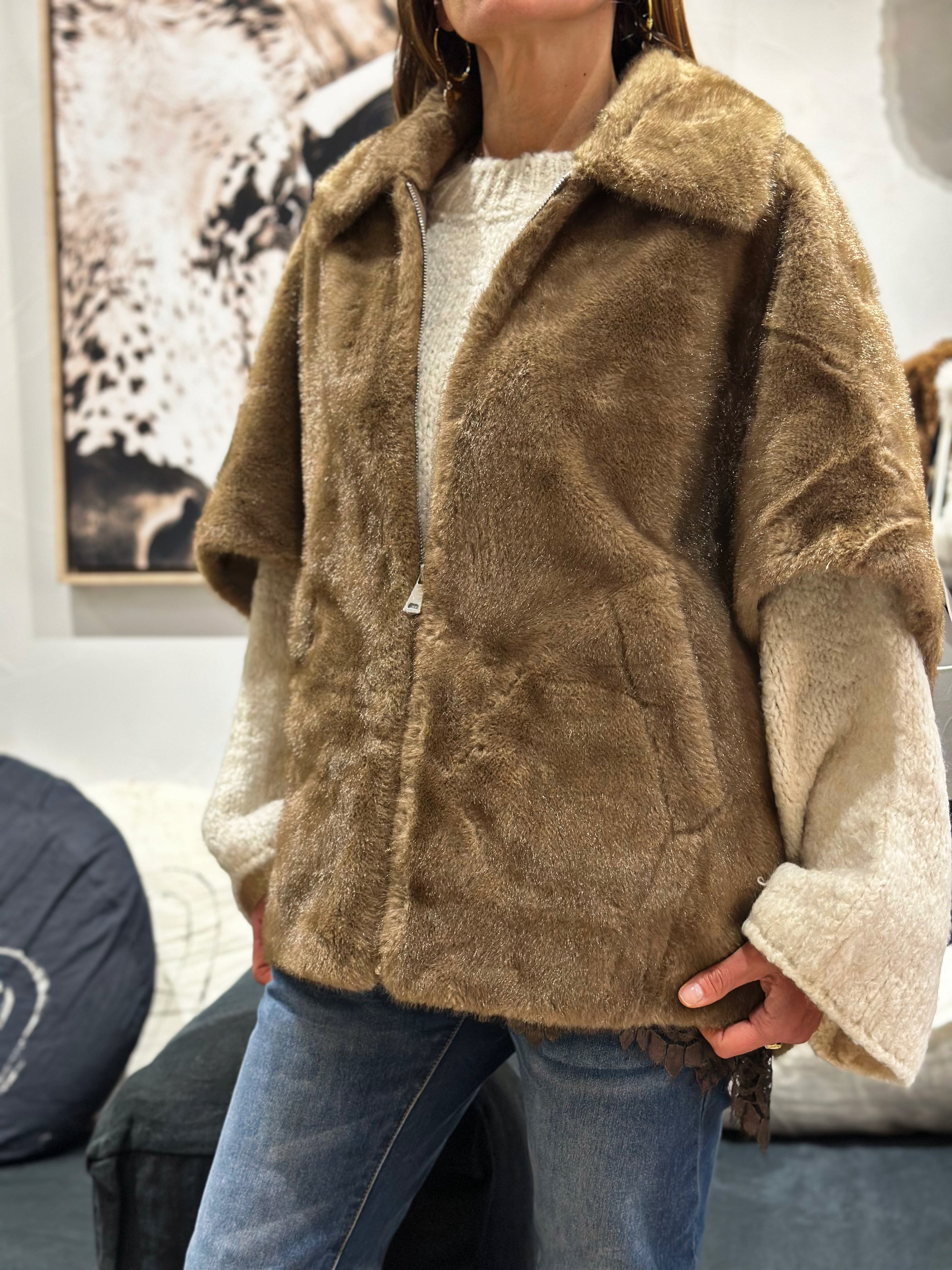 Veste/Poncho MAYA Camel