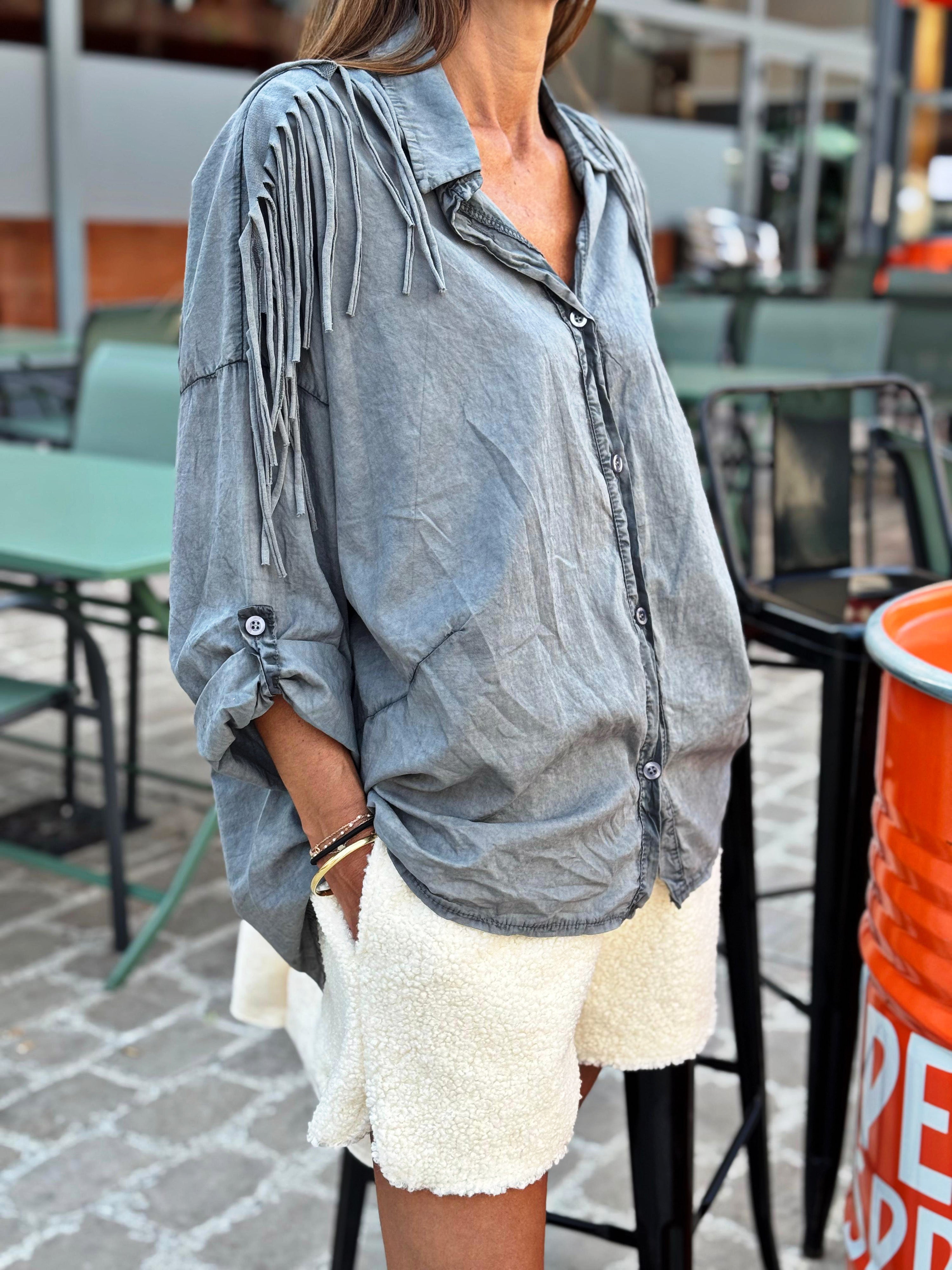 Chemise DAKOTA Gris effet délavé