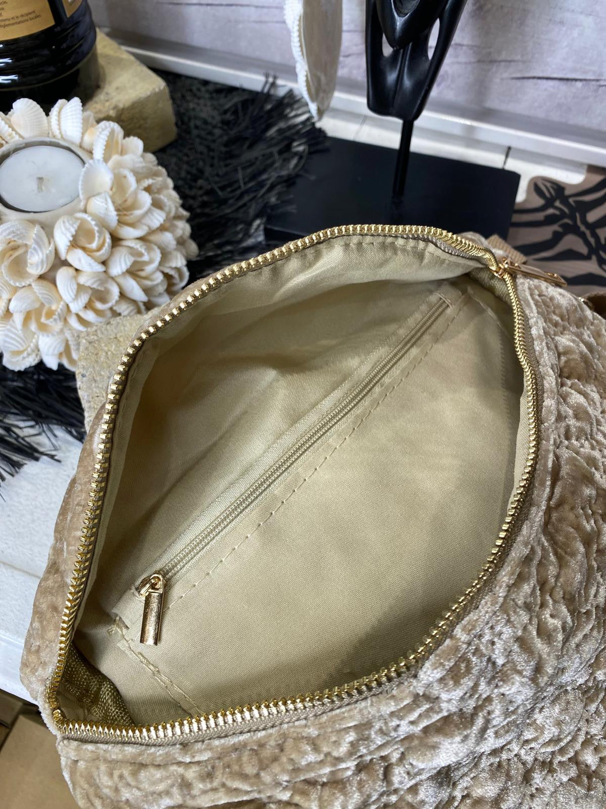 Sac banane ROSY Beige