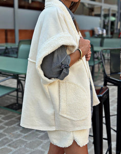 Blouson sans manche LOOMY Ecru