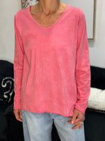 Charger l'image dans la galerie, T-shirt manches longues Framboise - ILONA
