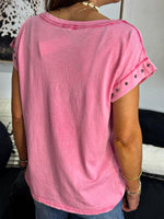 Charger l'image dans la galerie, Tee shirt Fuchsia étoiles - SAMBA

