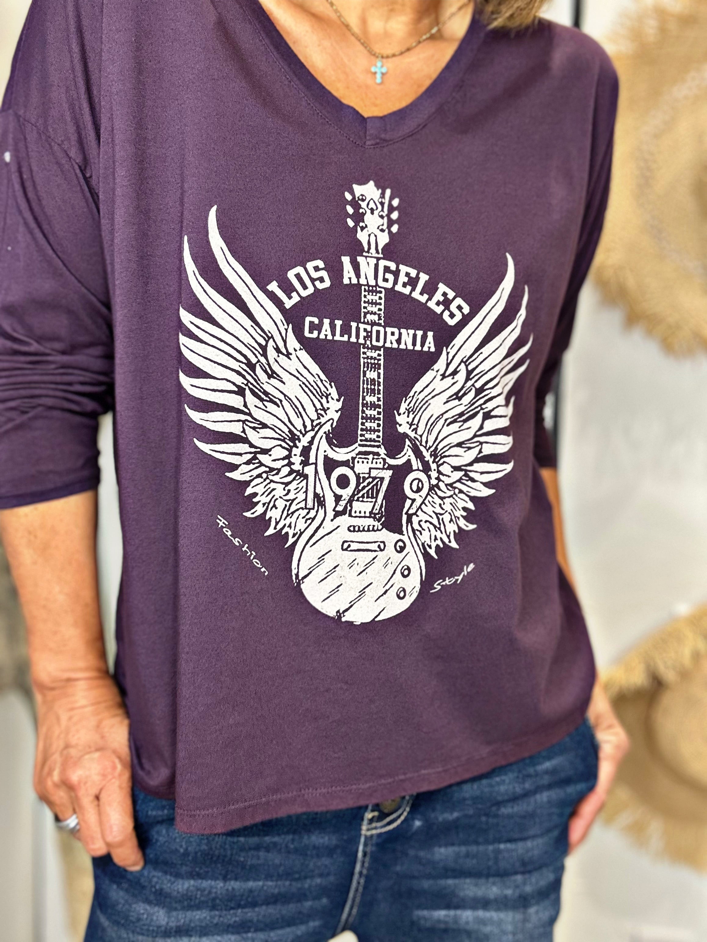 Tee shirt LOS ANGELES Prune