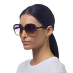 Charger l'image dans la galerie, Lunettes de soleil ANNA havana jaune - OKKIA
