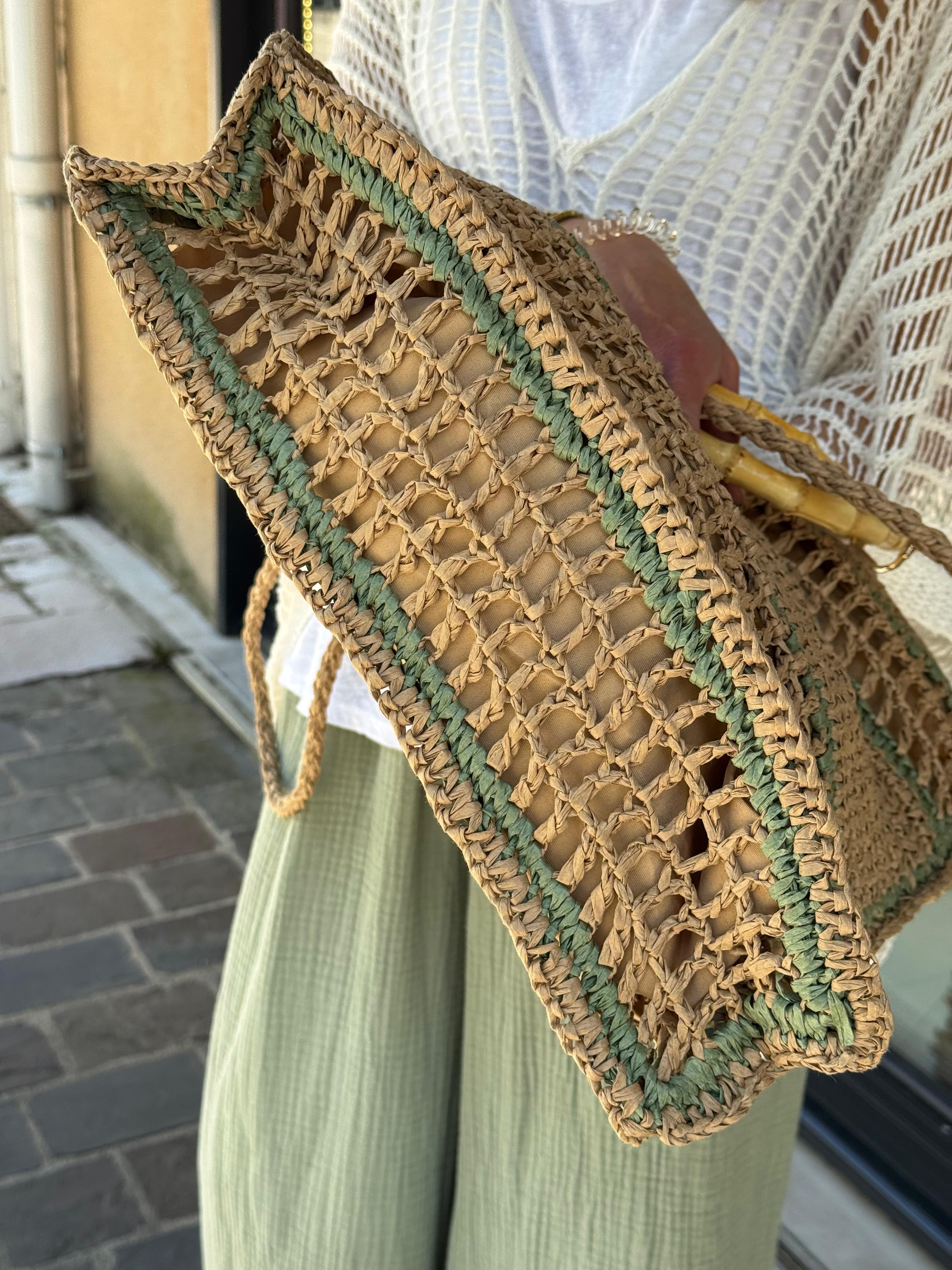 Sac RIVE GAUCHE Naturel/Vert
