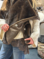 Charger l&#39;image dans la galerie, Veste/Poncho MAYA Choco

