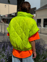 Charger l&#39;image dans la galerie, Doudoune manches courtes FIZZ Jaune fluo
