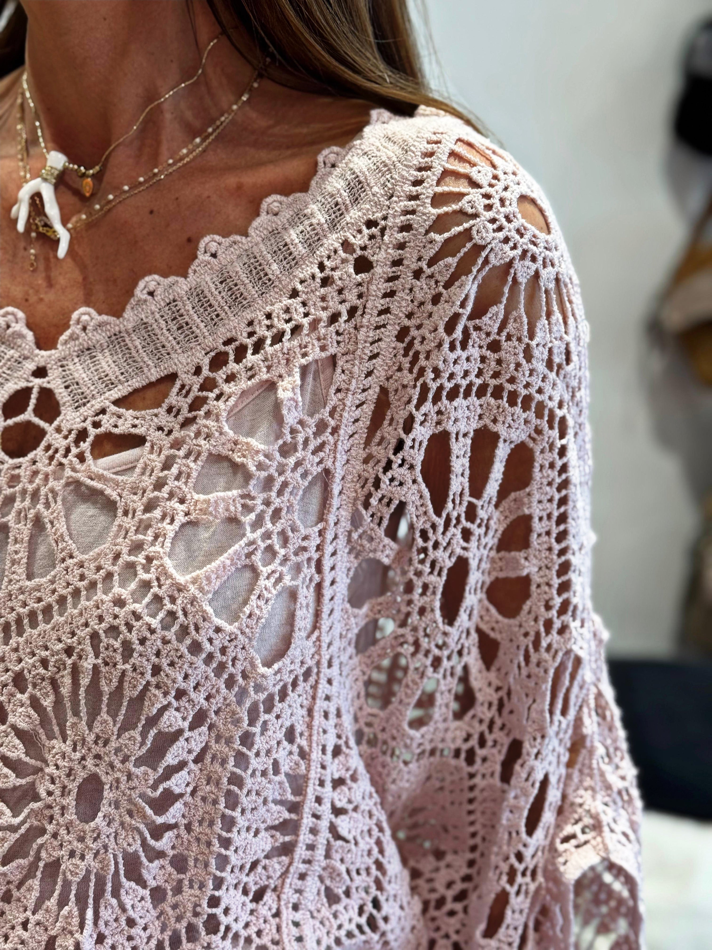 Pull crochet ZARA Rose