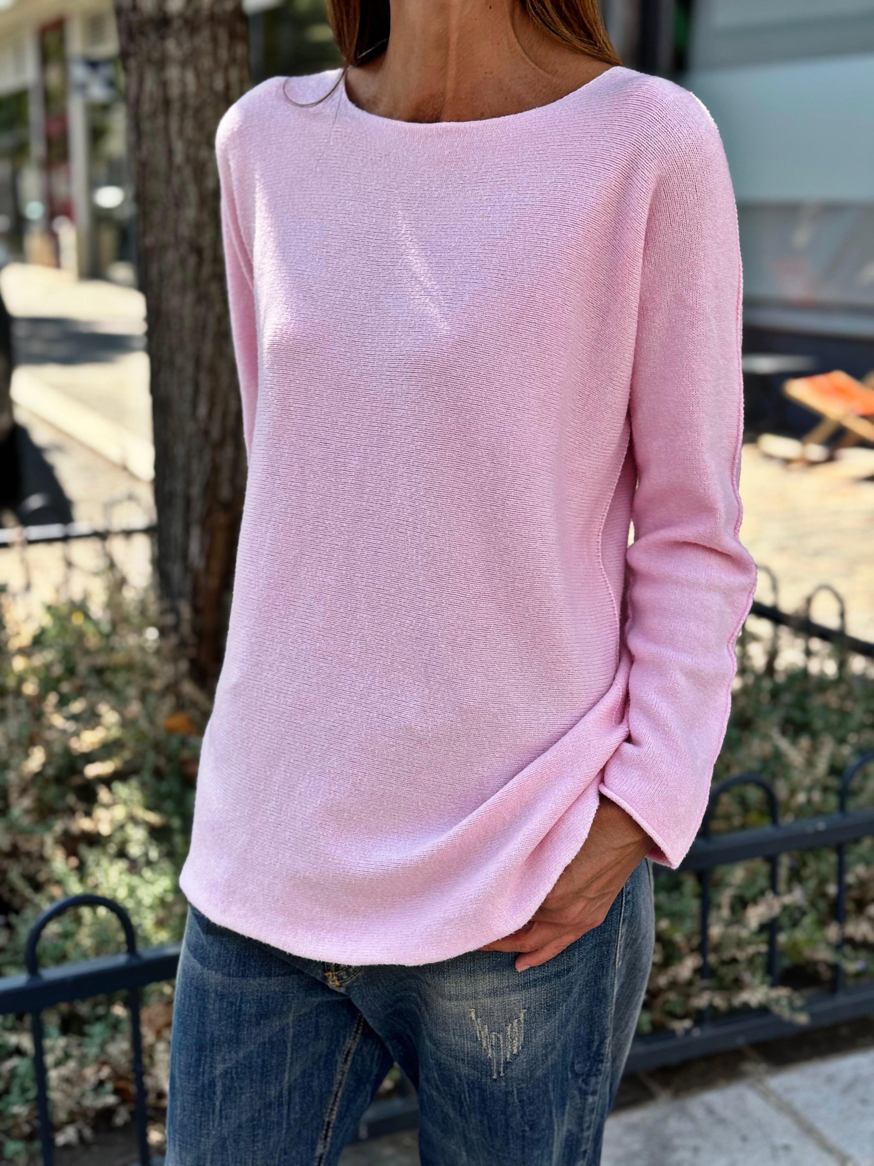 Pull doux LINO Rose