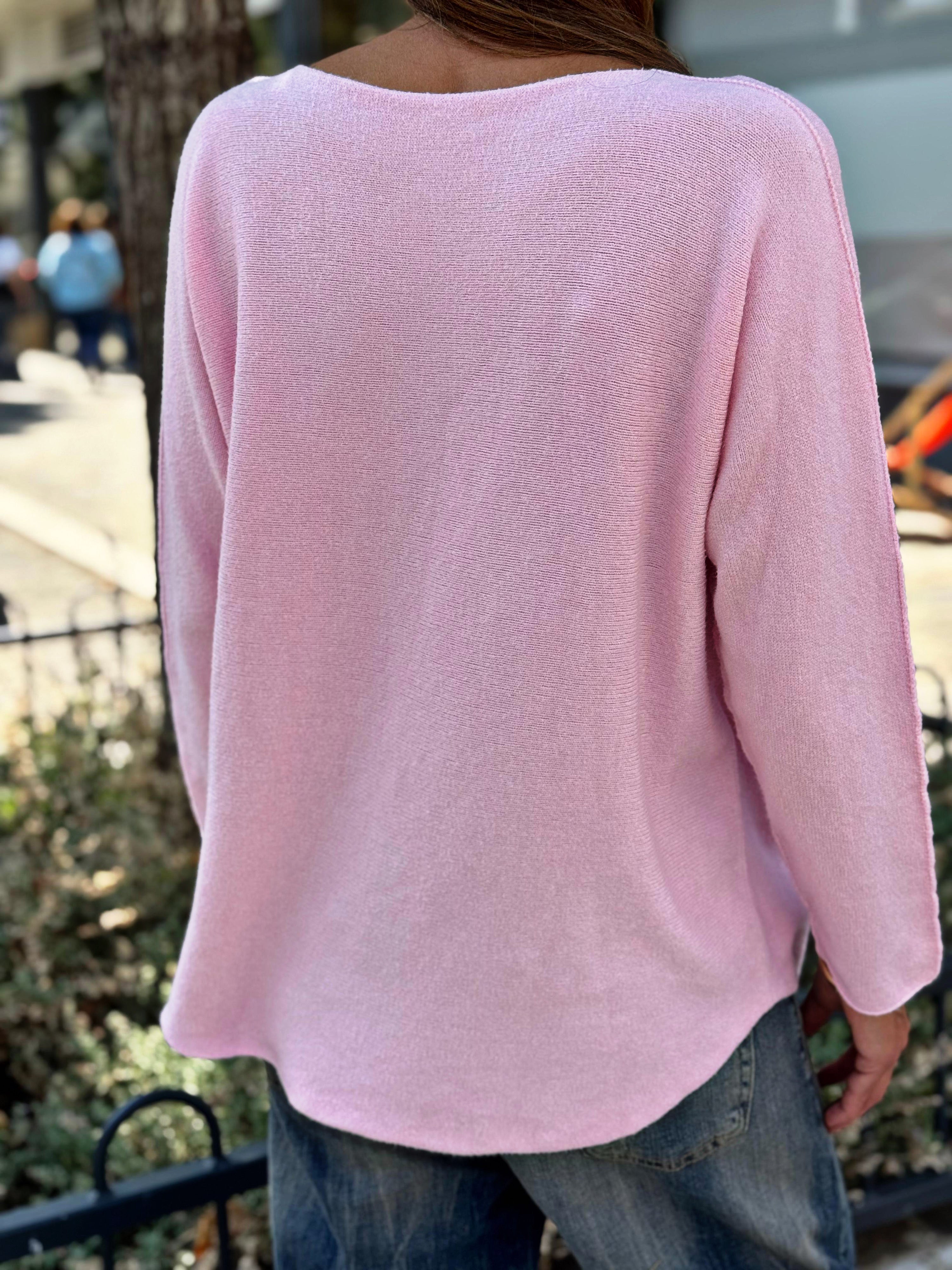 Pull doux LINO Rose