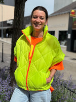 Charger l&#39;image dans la galerie, Doudoune manches courtes FIZZ Jaune fluo
