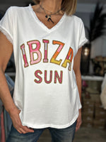 Charger l&#39;image dans la galerie, Tee shirt IBIZA SUN Blanc
