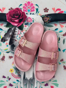Sandales pailletées DINA Rose