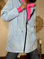 Charger l'image dans la galerie, Blouson léger BE HAPPY Bleu ciel
