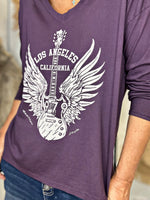 Charger l&#39;image dans la galerie, Tee shirt LOS ANGELES Prune
