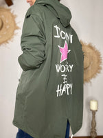 Charger l'image dans la galerie, Blouson léger BE HAPPY Kaki
