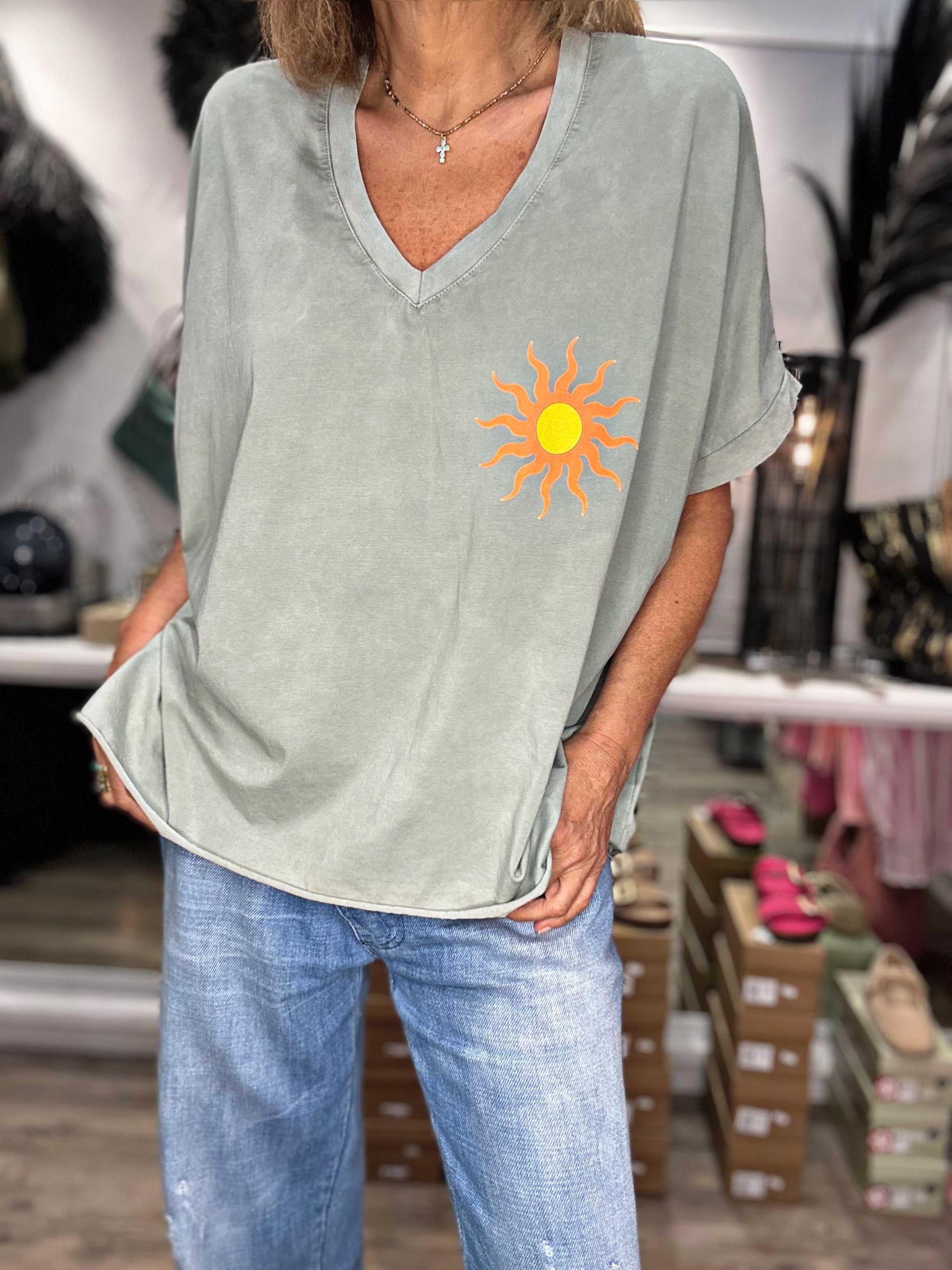 Tee shirt CIAO BELLA Kaki