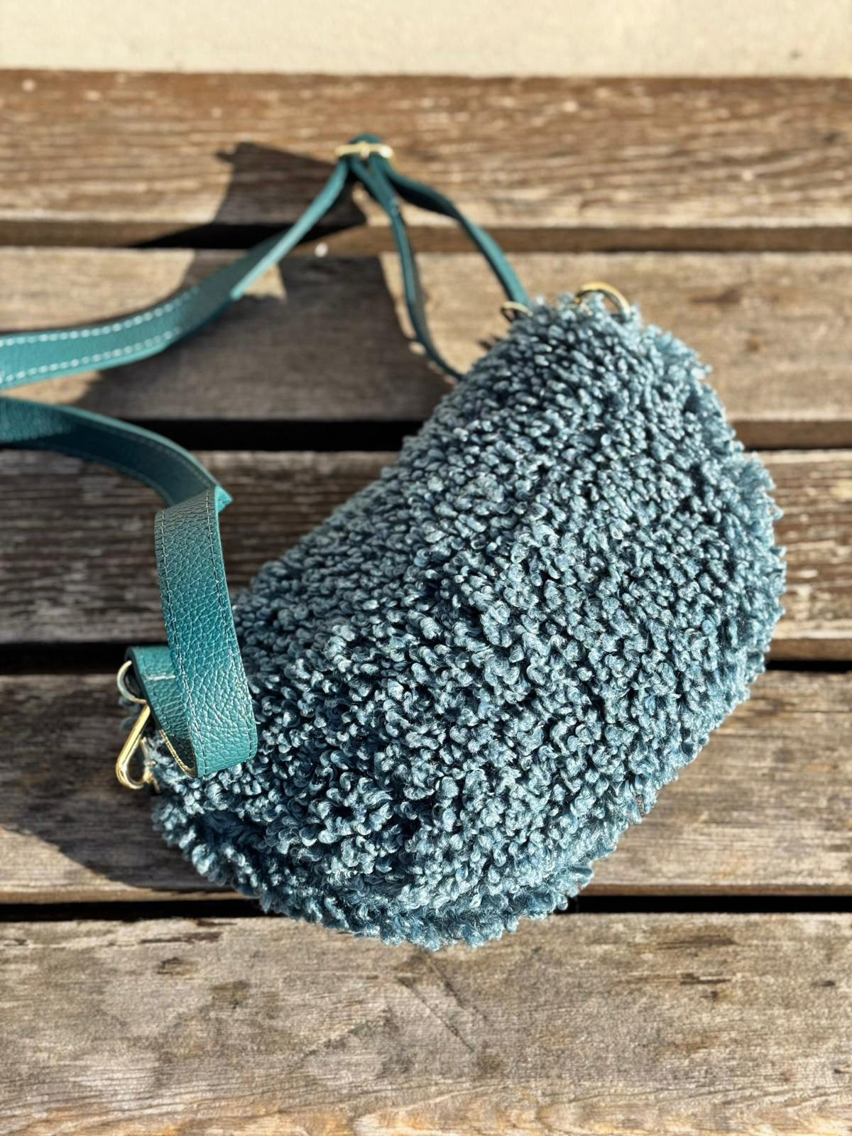 Sac banane bouclette MILA Bleu