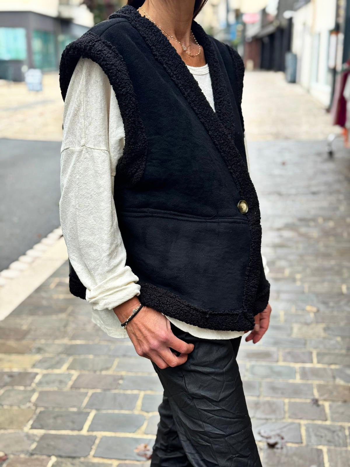 Gilet sans manche PAOLO Noir