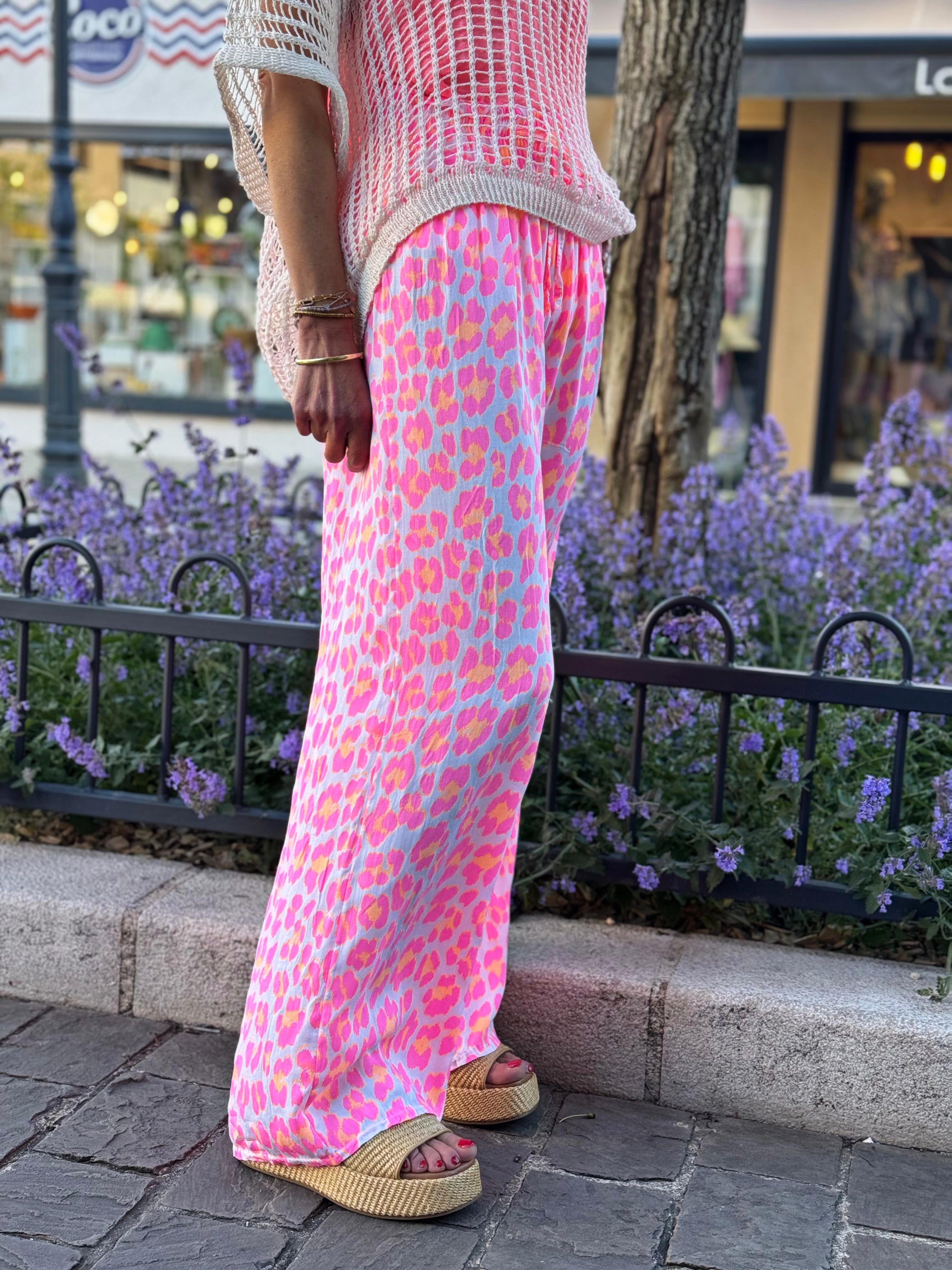 Pantalon LORENZO Fuchsia/Orange