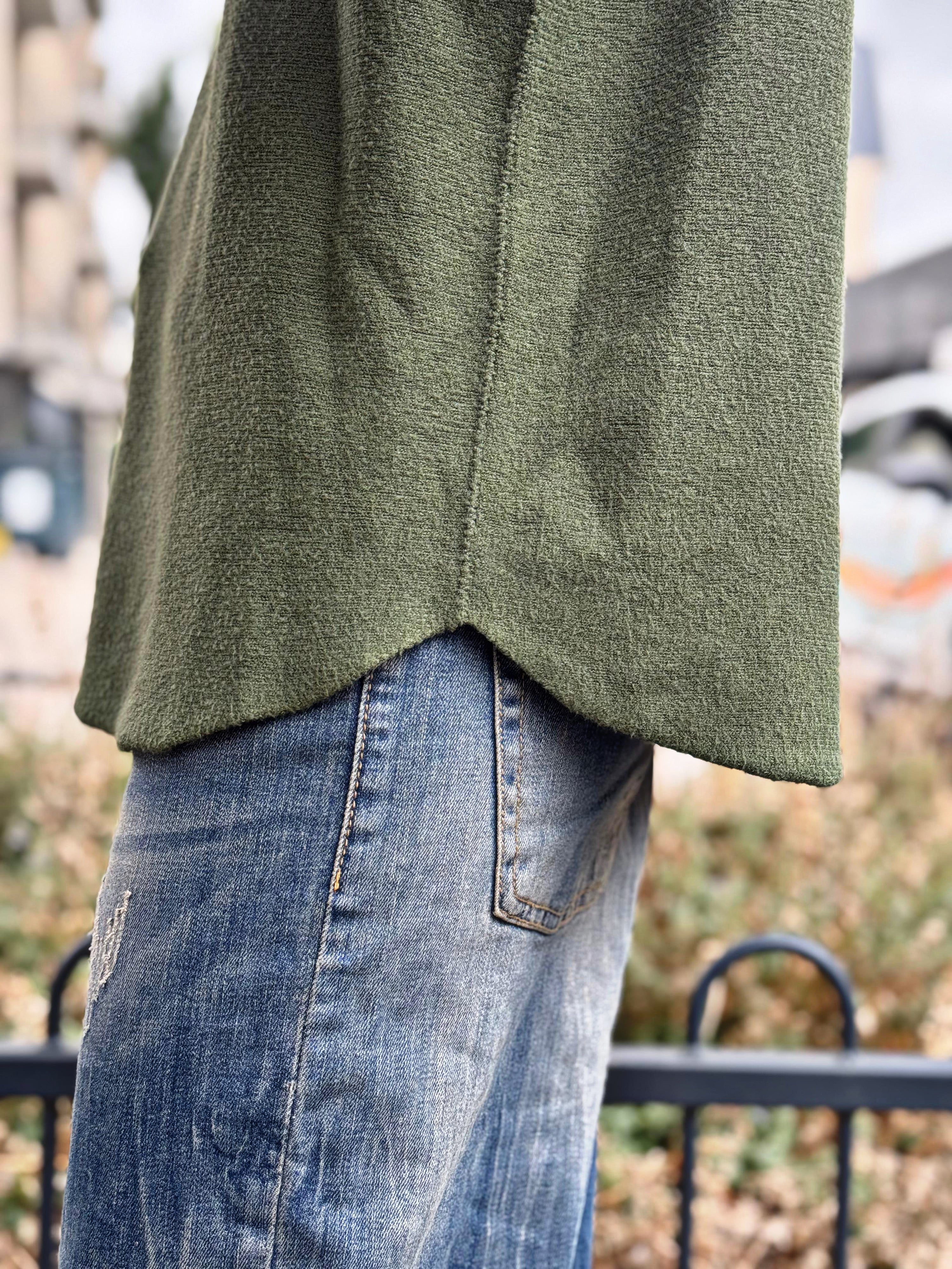 Pull doux LINO Kaki