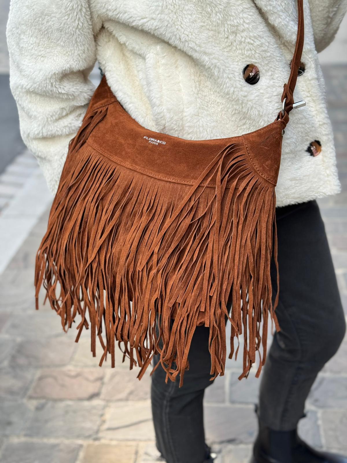 Sac à franges SAVANA Camel