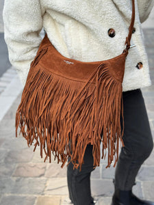 Sac à franges SAVANA Camel