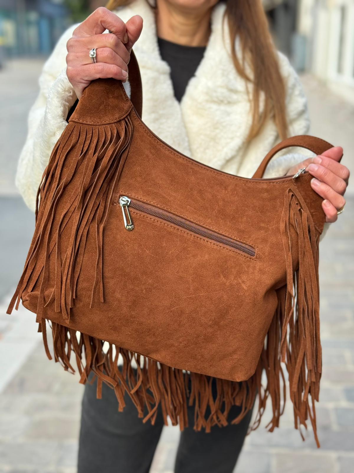 Sac à franges SAVANA Camel