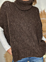 Charger l&#39;image dans la galerie, Pull sans manche ABBY Choco
