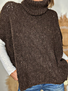 Pull sans manche ABBY Choco