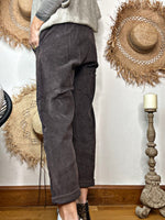 Charger l&#39;image dans la galerie, Pantalon velours GILDAS Choco
