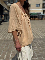 Charger l&#39;image dans la galerie, Blouse RITA Camel
