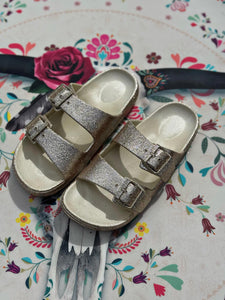 Sandales pailletées DINA Doré clair