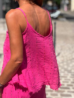 Charger l'image dans la galerie, Ensemble top et pantalon Fuchsia - JANEL
