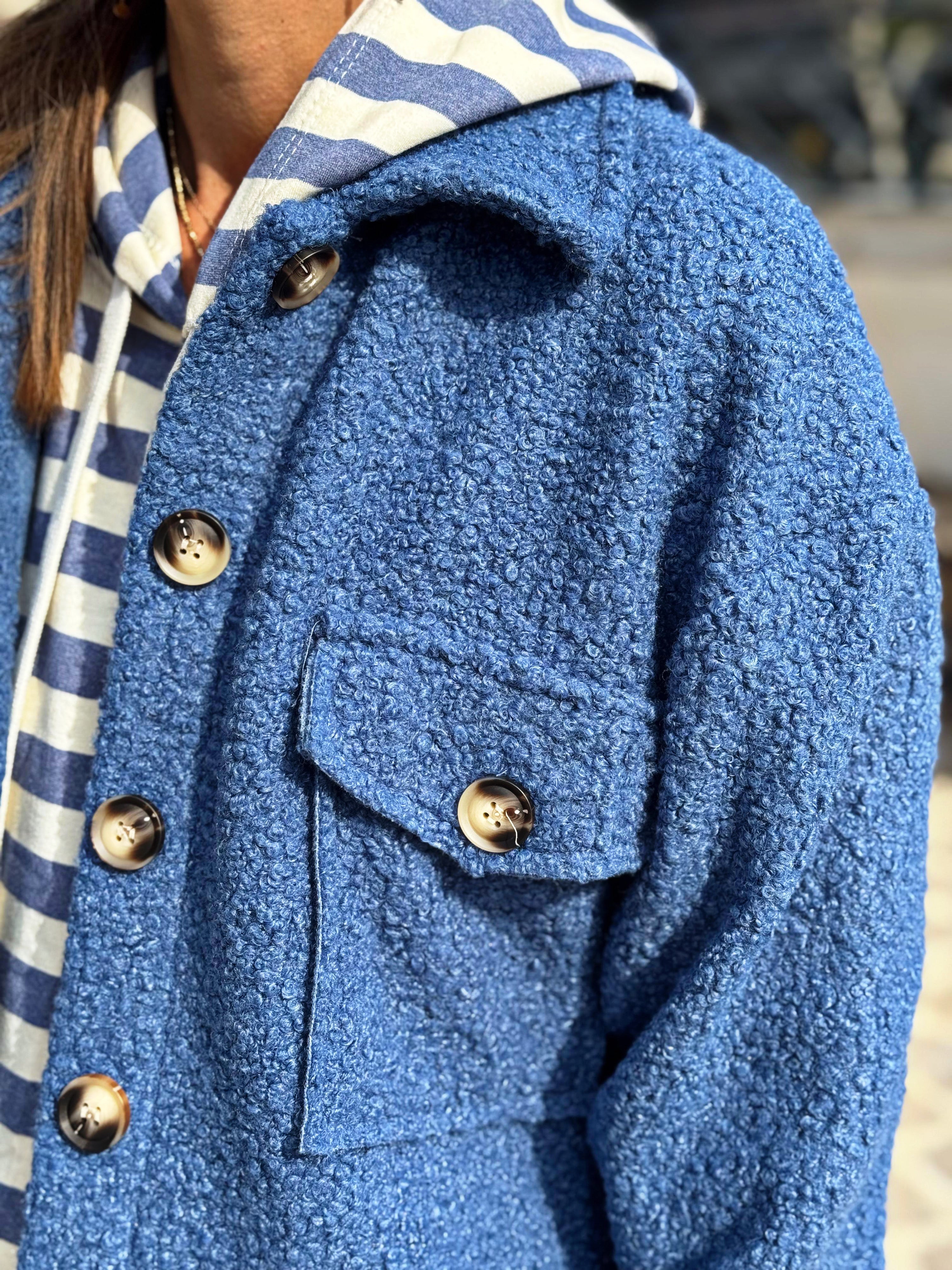 Blouson bouclette GAB Bleu jeans