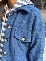 Charger l&#39;image dans la galerie, Blouson bouclette GAB Bleu jeans
