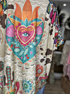 Pull fin TETE DE MORT multico