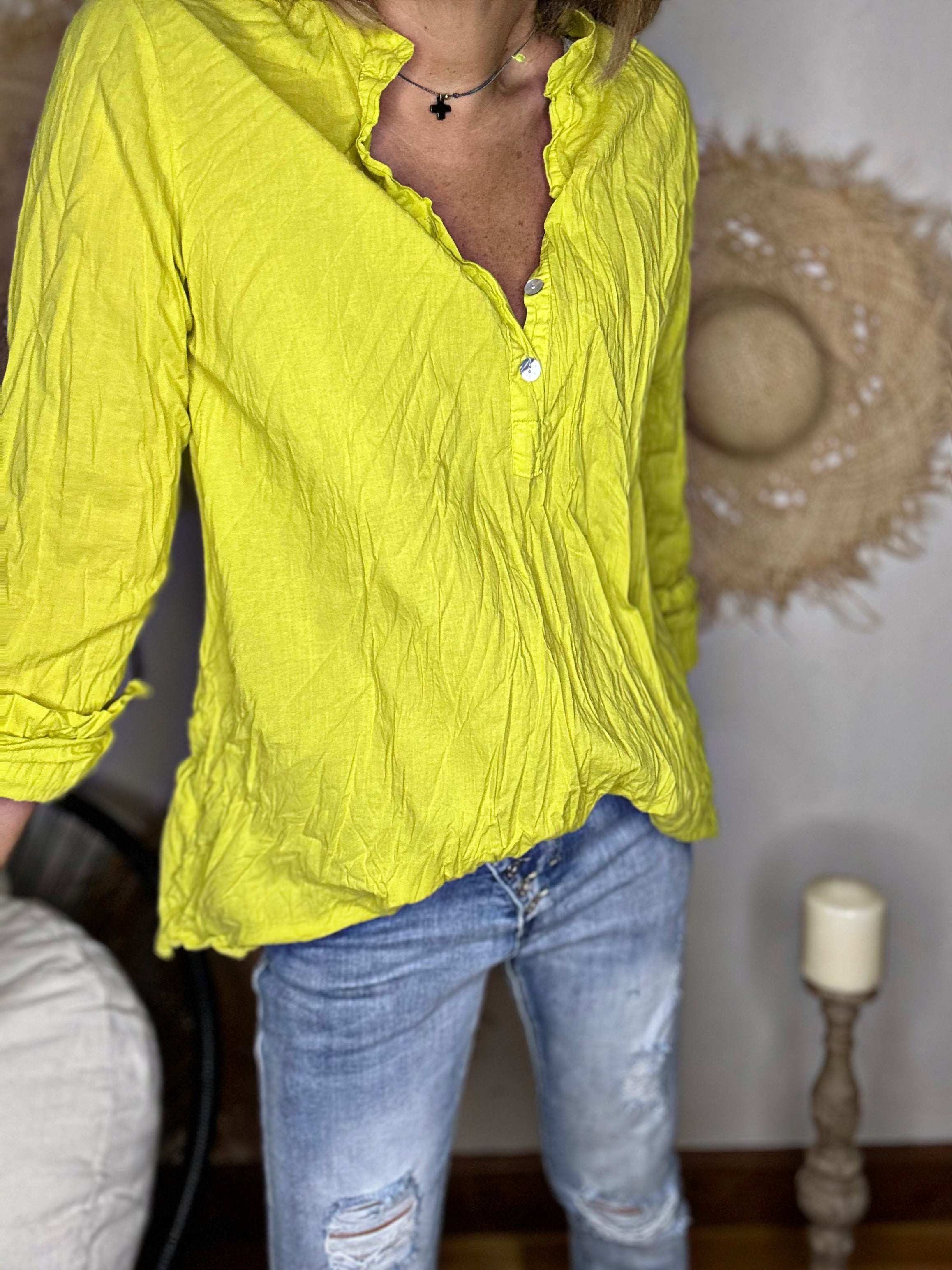 Chemise FOGGIA Jaune - Banditas