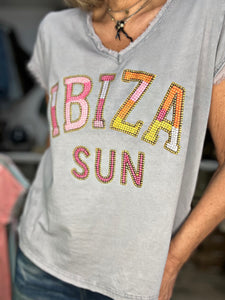 Tee shirt IBIZA SUN Gris