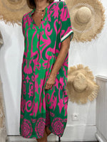 Charger l'image dans la galerie, Robe LILI Vert Fuchsia
